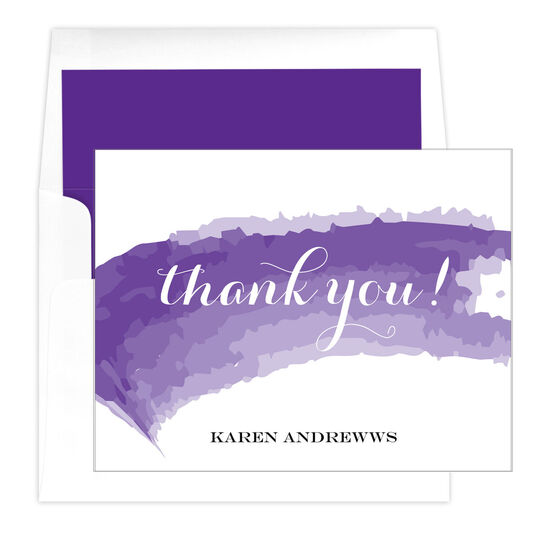 Watercolor Swash Folded Note Cards
